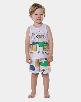 Pijama regata e bermuda
