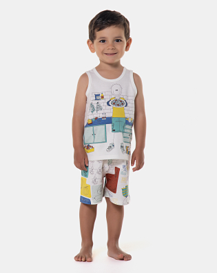 Pijama regata e bermuda