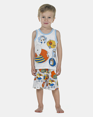 Pijama Masculino Baby Regata e Bermuda