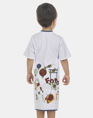 Roupão Masculino Baby Manga Curta Atoalhado