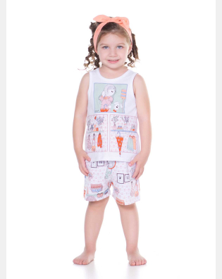 Pijama sonhart infantil regata e short  