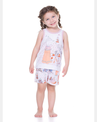Conjunto de Pijama Infantil Sonhart regata e short Estampado