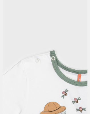Pijama Infantil Feminino manga longa Tic-Tac e calça Bill e Pat
