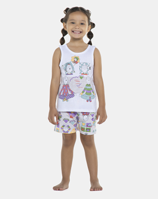 Pijama Feminino Baby Regata e Short