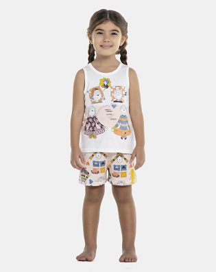 Pijama Feminino Baby Regata e Short