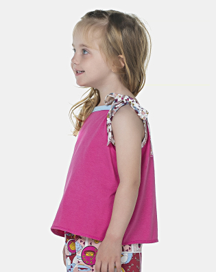 Pijama Feminino Baby Alça Amarração e Short