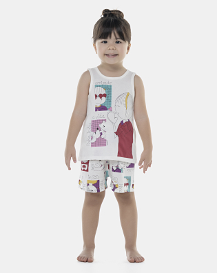 Pijama Feminino Baby Regata e Short