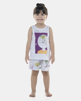 Pijama Feminino Baby Regata e Short