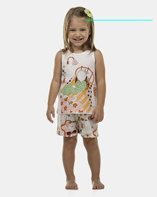 Pijama Feminino Baby Regata e Short