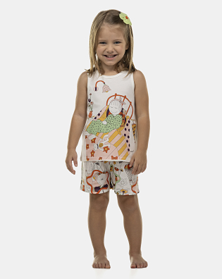 Pijama Feminino Baby Regata e Short