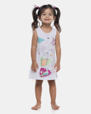 Loja Sonhart | Camisola Infantil Menina Regata Média Pat e Annie