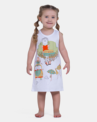 Sonhart Pijama | Camisola Regata Infantil Menina Pat e Jim