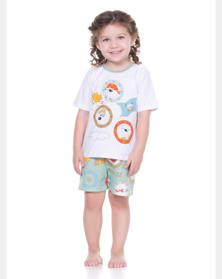 PIJAMA MANGA CURTA E SHORT
