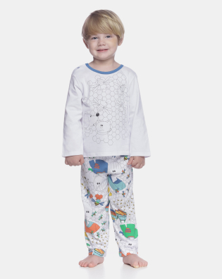Pijama manga longa e calça