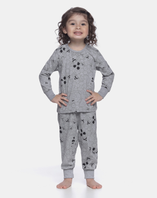 Conjunto Unissex Baby Manga Longa e Calça Com Punho