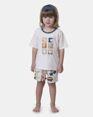 Pijama manga curta e short