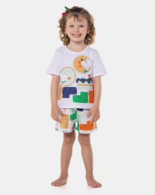 Pijama manga curta e short 