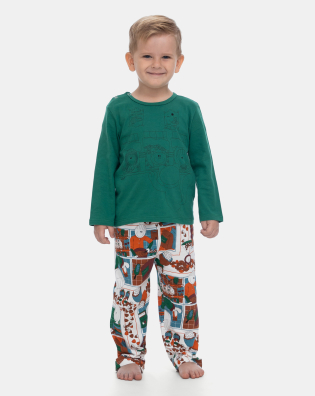 Pijama Manga Longa Infantil Feminino e Calça Estampa