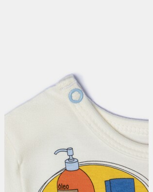 Pijama Masculino Bebe Manga Curta e Short