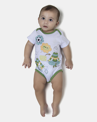 Kit Body Masculino Bebe Manga Curta