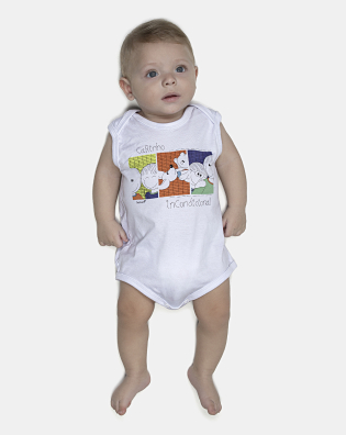 Kit Body Masculino Bebe Sem Mangas
