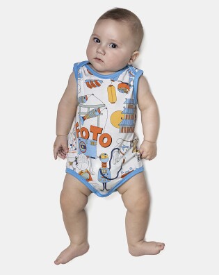 Kit Body Masculino Bebê Sem Mangas
