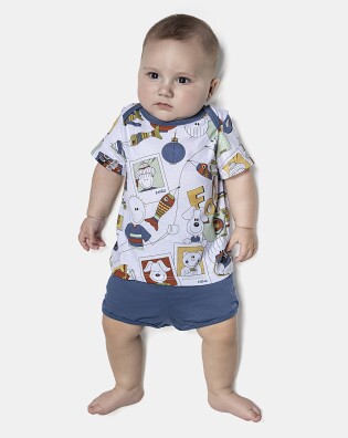 Kit Pagão Masculino Bebê Manga Curta