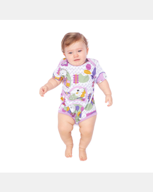 Kit Body Feminino Bebe Manga Curta 