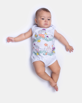 Kit body cavado Bebê Menina Até 12 Meses