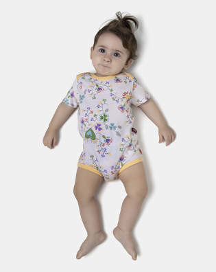 Kit Body Feminino Bebe Manga Curta