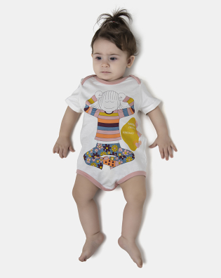Kit Body Feminino Bebe Manga Curta