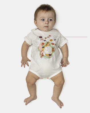 Kit Body Feminino Bebe Manga Curta