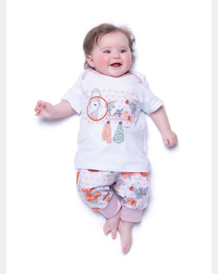 Kit Pagão Feminino Bebe Manga Curta