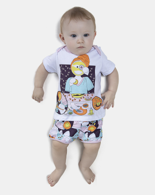 Kit Pagão Feminino Bebe Manga Curta