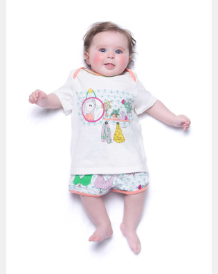 Sonhart Pijamas | Kit mijão curto Bebê Menina Estampado
