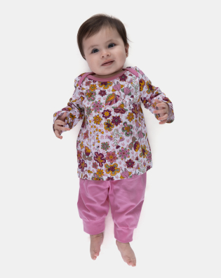 	 Kit Mijão Longo Sonhart Bebê Menina Estampados 3 Peças