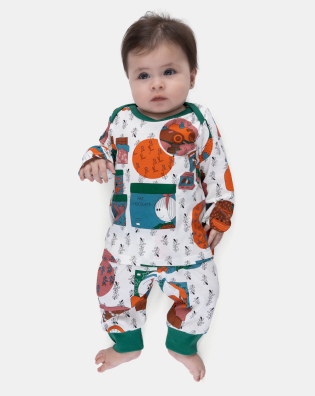 Kit Mijão Longo Bebê Menina 3 Peças Estampadas