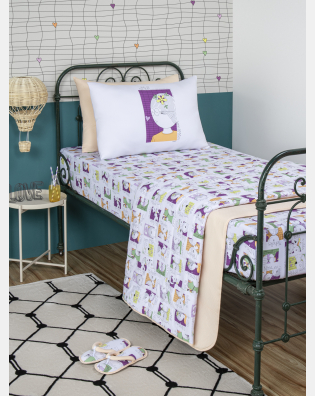 Lençol Elástico com Fronhas Berço Feminino