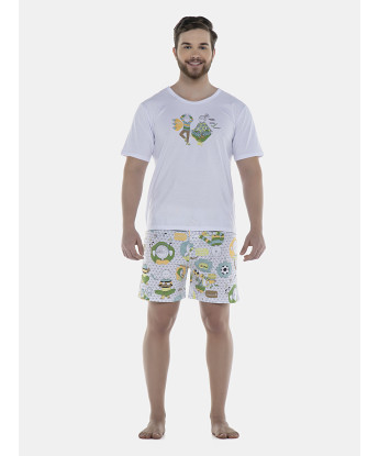 Pijama Masculino Adulto Manga Curta e Short