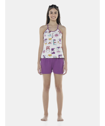 Pijama Feminino Adulto Alça e Short