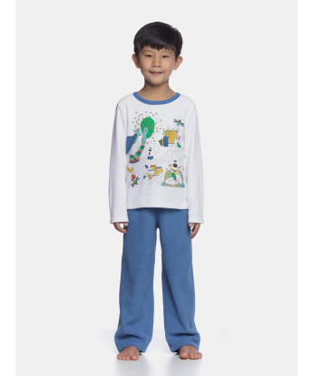 Pijama manga longa e calça        