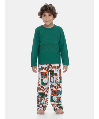 Pijama Infantil Masculino Longo Com Calça Estampa Bill