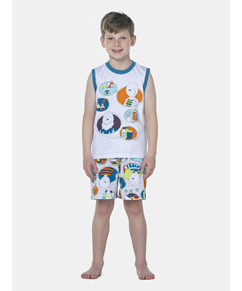 Pijama Masculino Kids Regata Machão e Bermuda