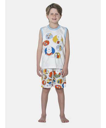 Pijama Masculino Kids Regata Machão e Bermuda