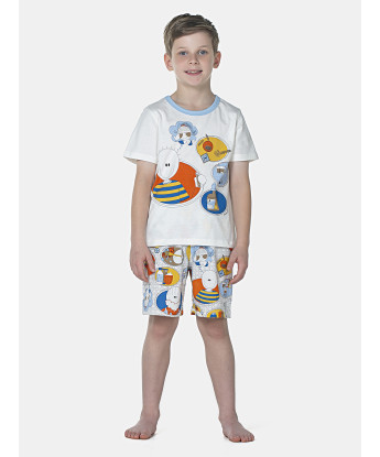 Pijama Masculino Kids Manga Curta e Bermuda