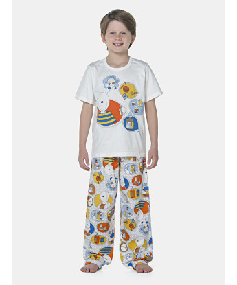 Pijama Masculino Kids Manga Curta e Calça