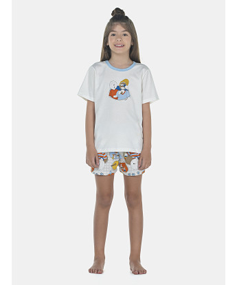 Pijama Feminino Kids Manga Curta e Short