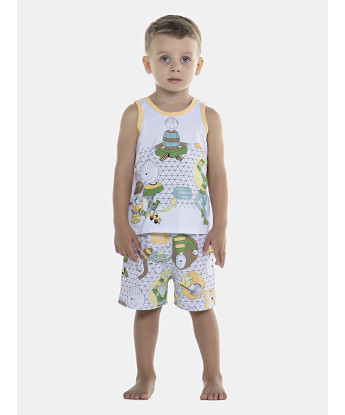 Pijama Masculino Baby Regata e Bermuda