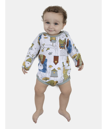 Kit Body Bebe Manga Longa Masculino