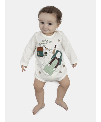Kit Body Bebe Manga Longa Masculino